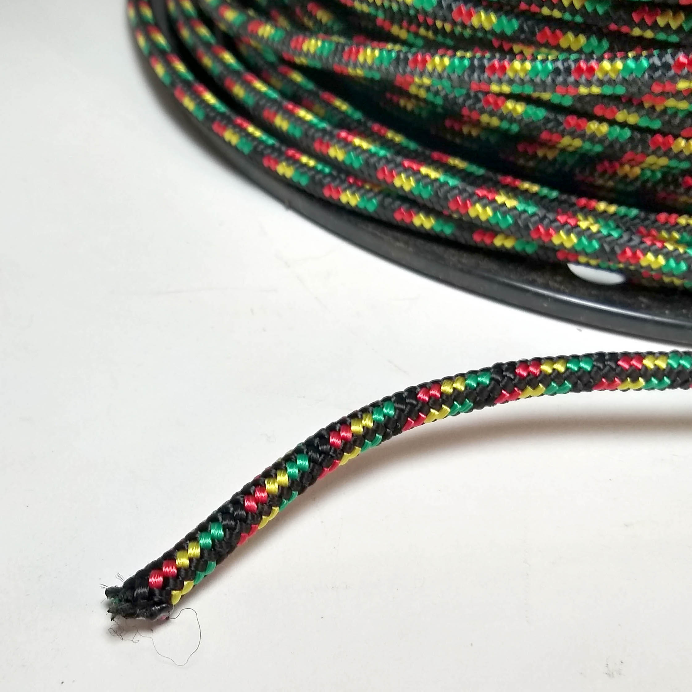 Drum Rope Rasta Color Low Stretch Polyester Double Weave | Hawkdancing